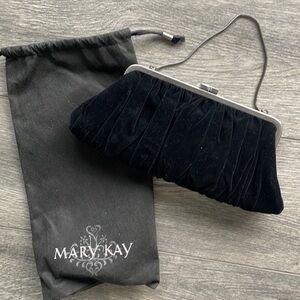 Mary Kay purse black velvet eveningwear purse with bag